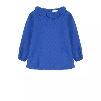 Хлопковая блуза с фактурной отделкой Margherita