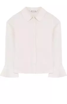 Хлопковая блуза с оборками Loro Piana