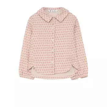 Хлопковая блуза с принтом Loro Piana