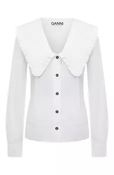 Хлопковая блузка Ganni