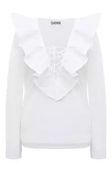 Хлопковая блузка Ganni