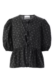 Хлопковая блузка Ganni