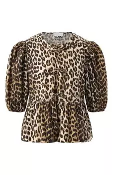 Хлопковая блузка Ganni