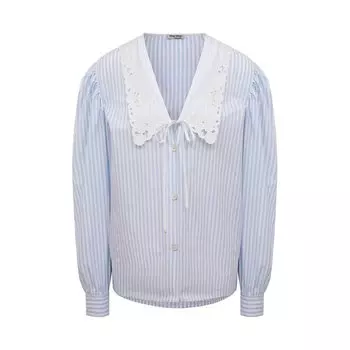 Хлопковая блузка Miu Miu