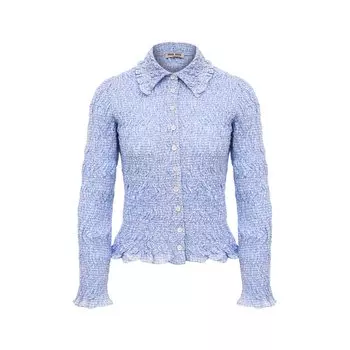 Хлопковая блузка Miu Miu