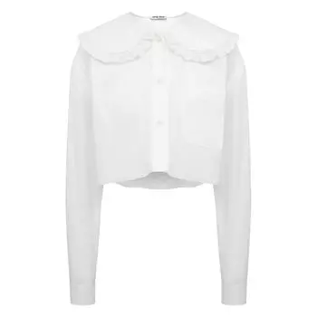 Хлопковая блузка Miu Miu