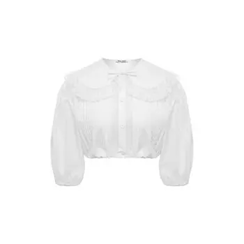 Хлопковая блузка Miu Miu