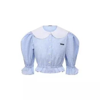 Хлопковая блузка Miu Miu