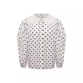 Хлопковая блузка Miu Miu