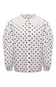 Хлопковая блузка Miu Miu