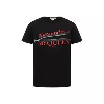 Хлопковая футболка Alexander McQueen