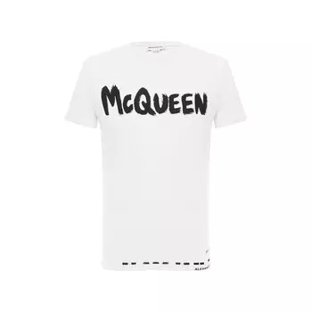 Хлопковая футболка Alexander McQueen