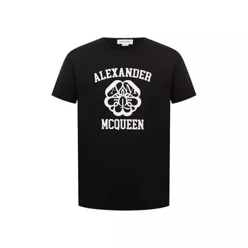 Хлопковая футболка Alexander McQueen