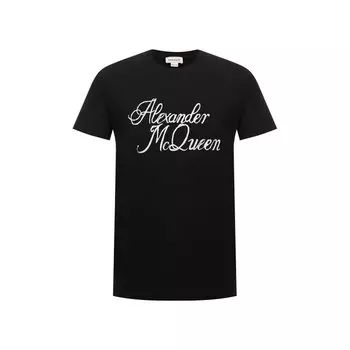 Хлопковая футболка Alexander McQueen