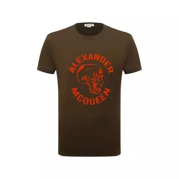 Хлопковая футболка Alexander McQueen