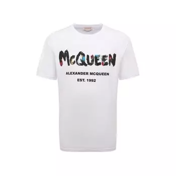 Хлопковая футболка Alexander McQueen