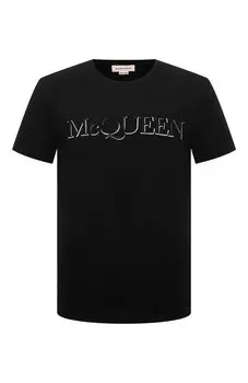 Хлопковая футболка Alexander McQueen
