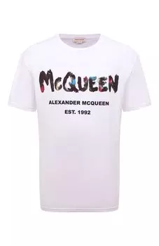 Хлопковая футболка Alexander McQueen
