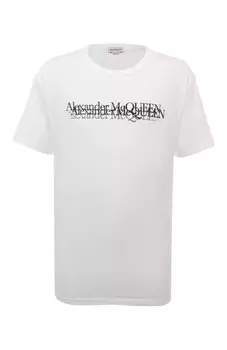 Хлопковая футболка Alexander McQueen