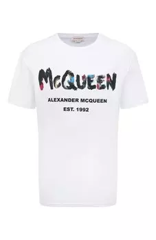 Хлопковая футболка Alexander McQueen