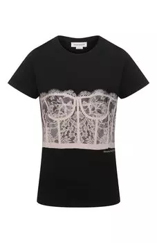 Хлопковая футболка Alexander McQueen