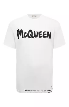 Хлопковая футболка Alexander McQueen