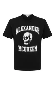 Хлопковая футболка Alexander McQueen