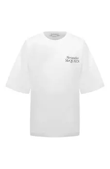 Хлопковая футболка Alexander McQueen