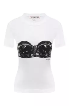Хлопковая футболка Alexander McQueen