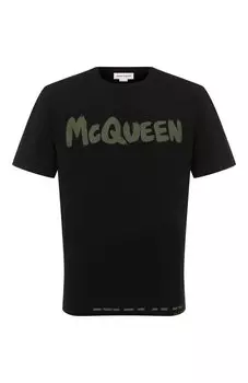 Хлопковая футболка Alexander McQueen