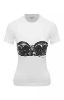 Хлопковая футболка Alexander McQueen