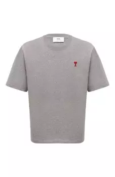 Хлопковая футболка Ami