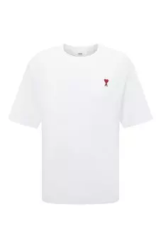 Хлопковая футболка Ami