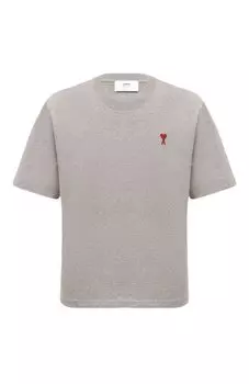 Хлопковая футболка Ami