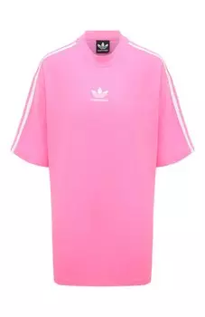 Хлопковая футболка Balenciaga x adidas Balenciaga