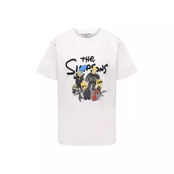 Хлопковая футболка Balenciaga x The Simpsons Balenciaga