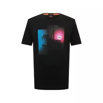Хлопковая футболка BOSS