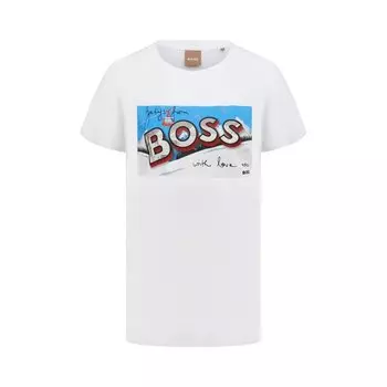 Хлопковая футболка BOSS