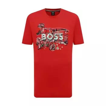 Хлопковая футболка BOSS
