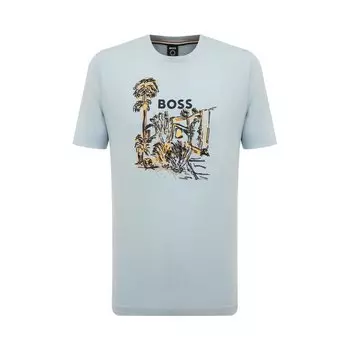 Хлопковая футболка BOSS