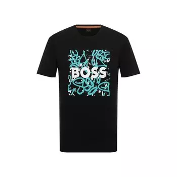 Хлопковая футболка BOSS