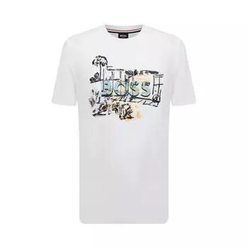Хлопковая футболка BOSS