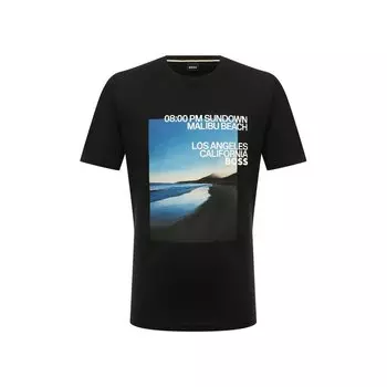 Хлопковая футболка BOSS