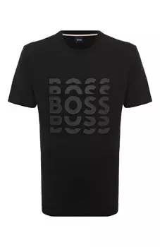 Хлопковая футболка BOSS