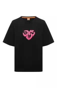 Хлопковая футболка BOSS
