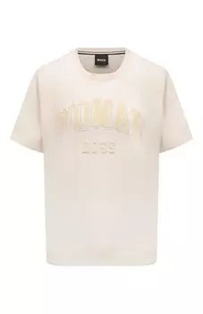 Хлопковая футболка BOSS