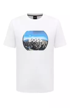 Хлопковая футболка BOSS