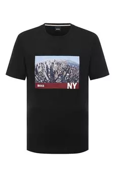 Хлопковая футболка BOSS
