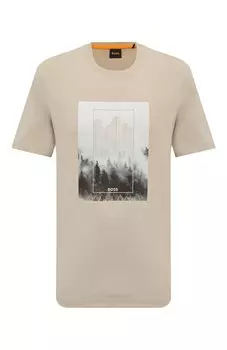 Хлопковая футболка BOSS