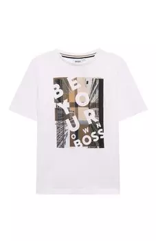 Хлопковая футболка BOSS